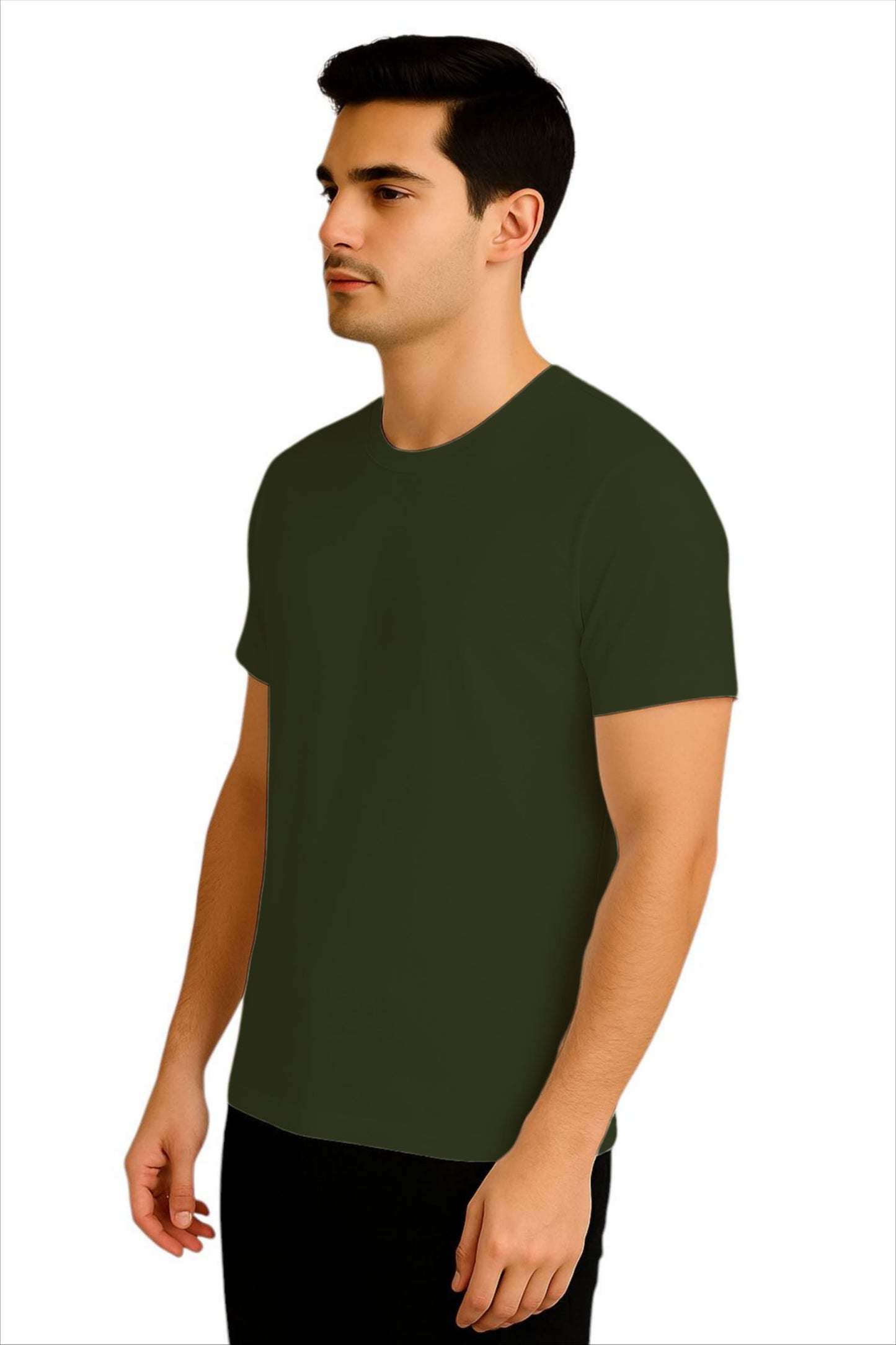 LEHZA Cotton T-Shirt – Premium Fabric (Deep Green)