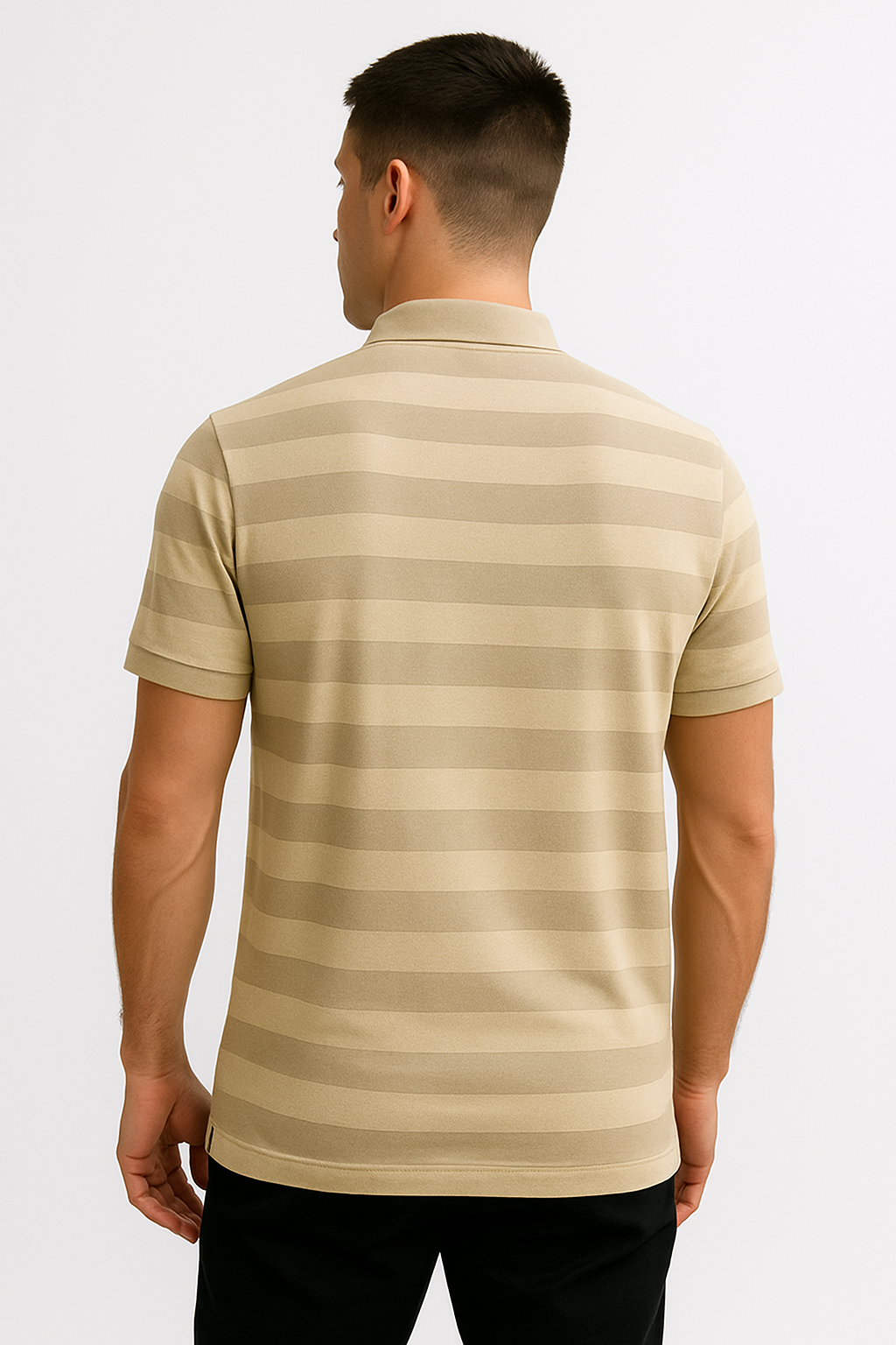 LEHZA Striped Polo – Heritage Signature (Beige)