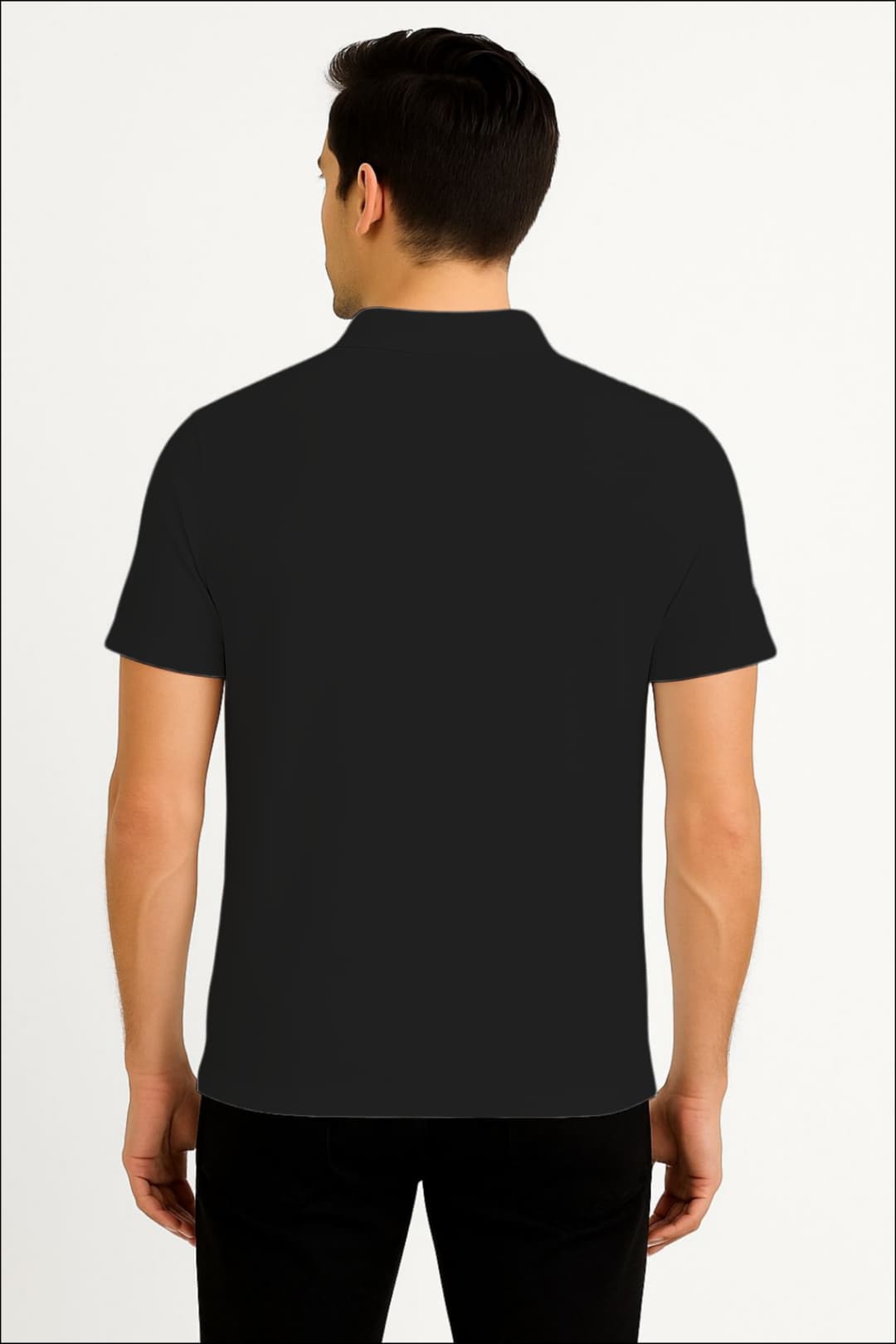 LEHZA Premium Men's Polo – Crafted With Elegance (Black)