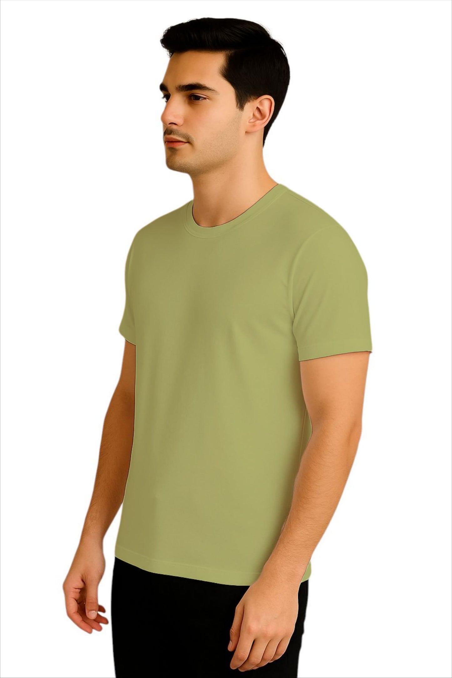 LEHZA Cotton T-Shirt – Premium Fabric (Light Green)