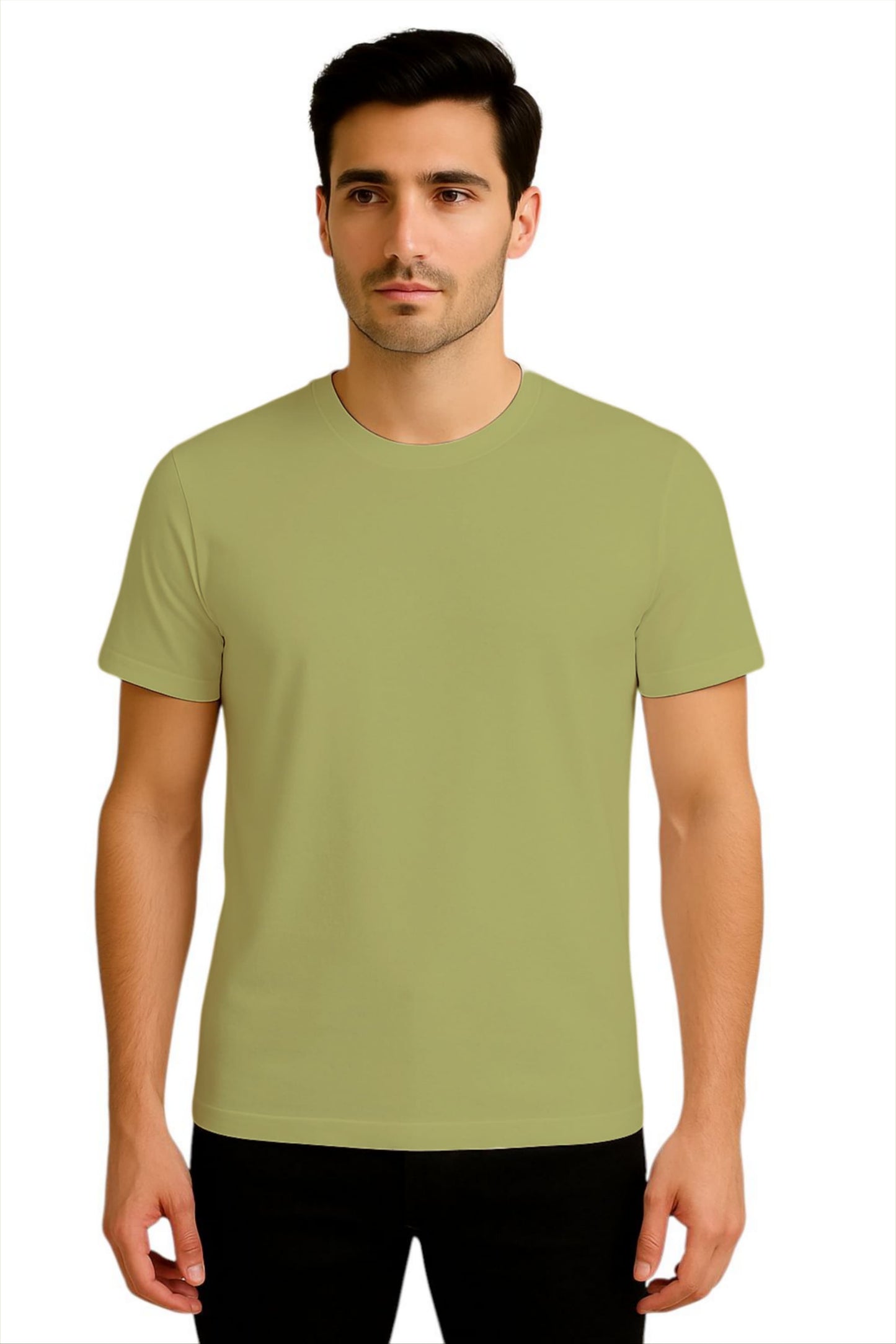 LEHZA Cotton T-Shirt – Premium Fabric (Light Green)
