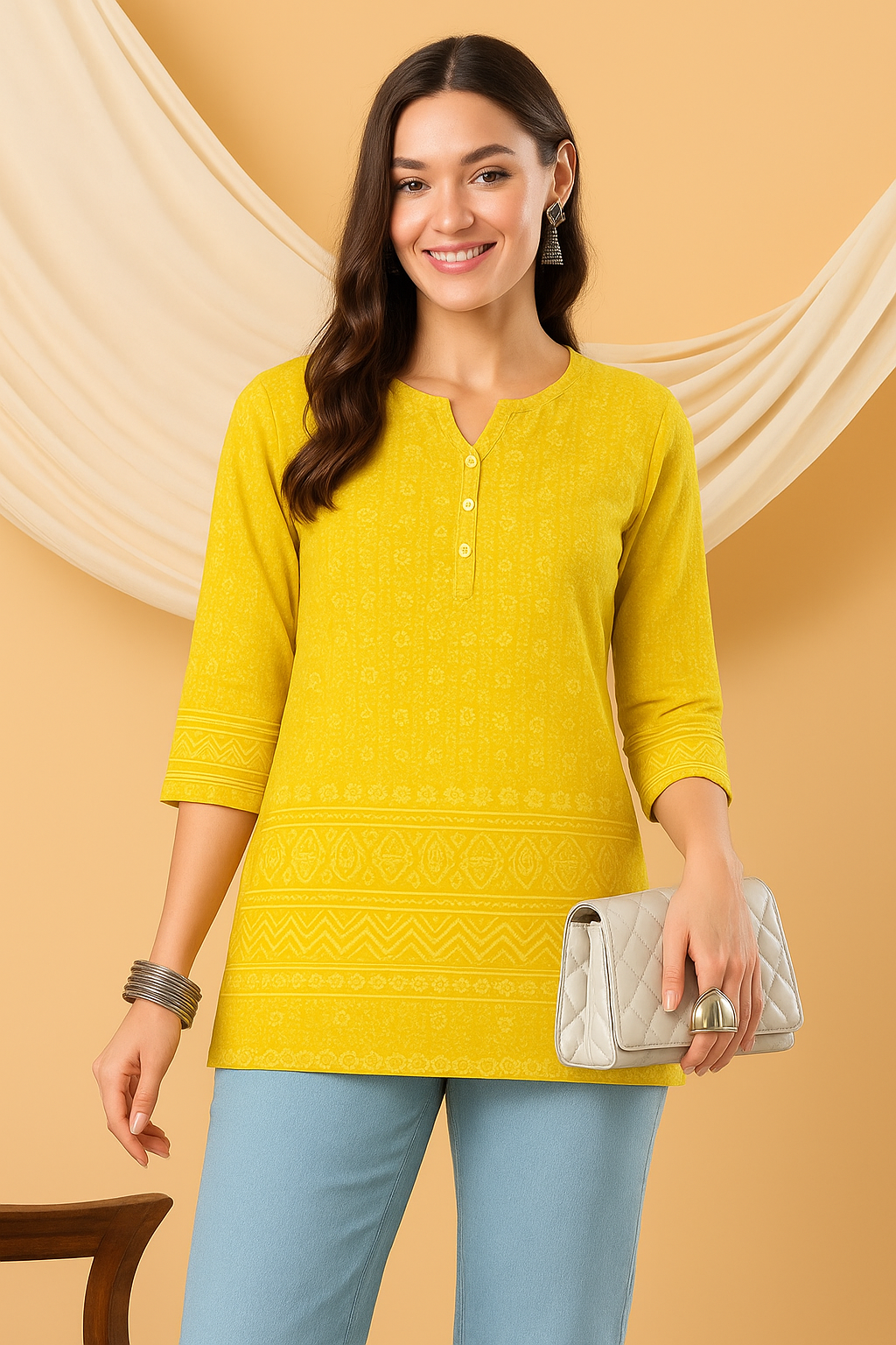 Premium Fabric Short Kurti