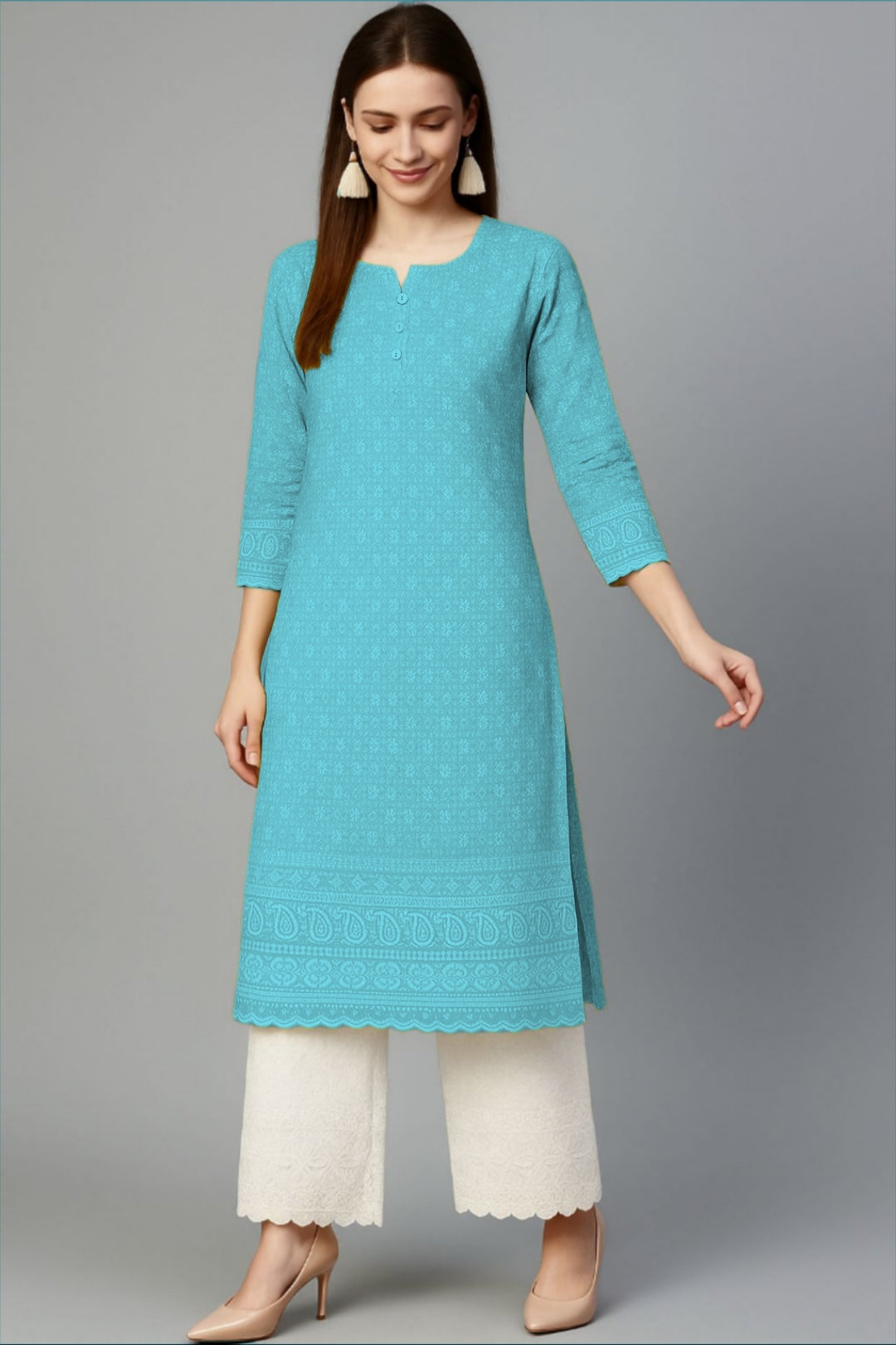 LEHZA Suit – Ethnic Wardrobe (Light Blue)