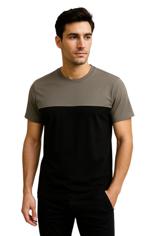 LEHZA Cotton T-Shirt – Premium Fabric (Black & Grey)