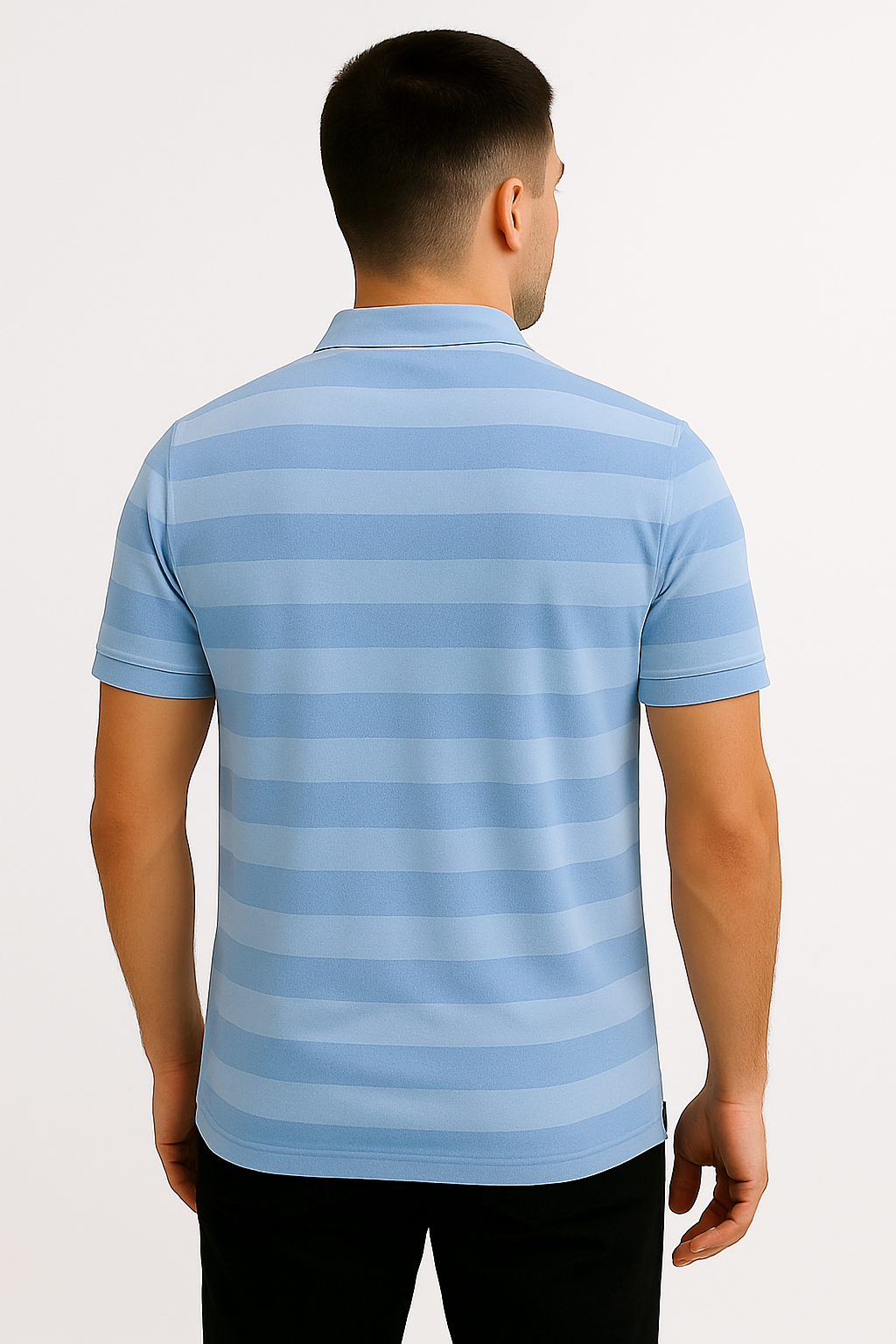 LEHZA Striped Polo – Heritage Signature (Blue)