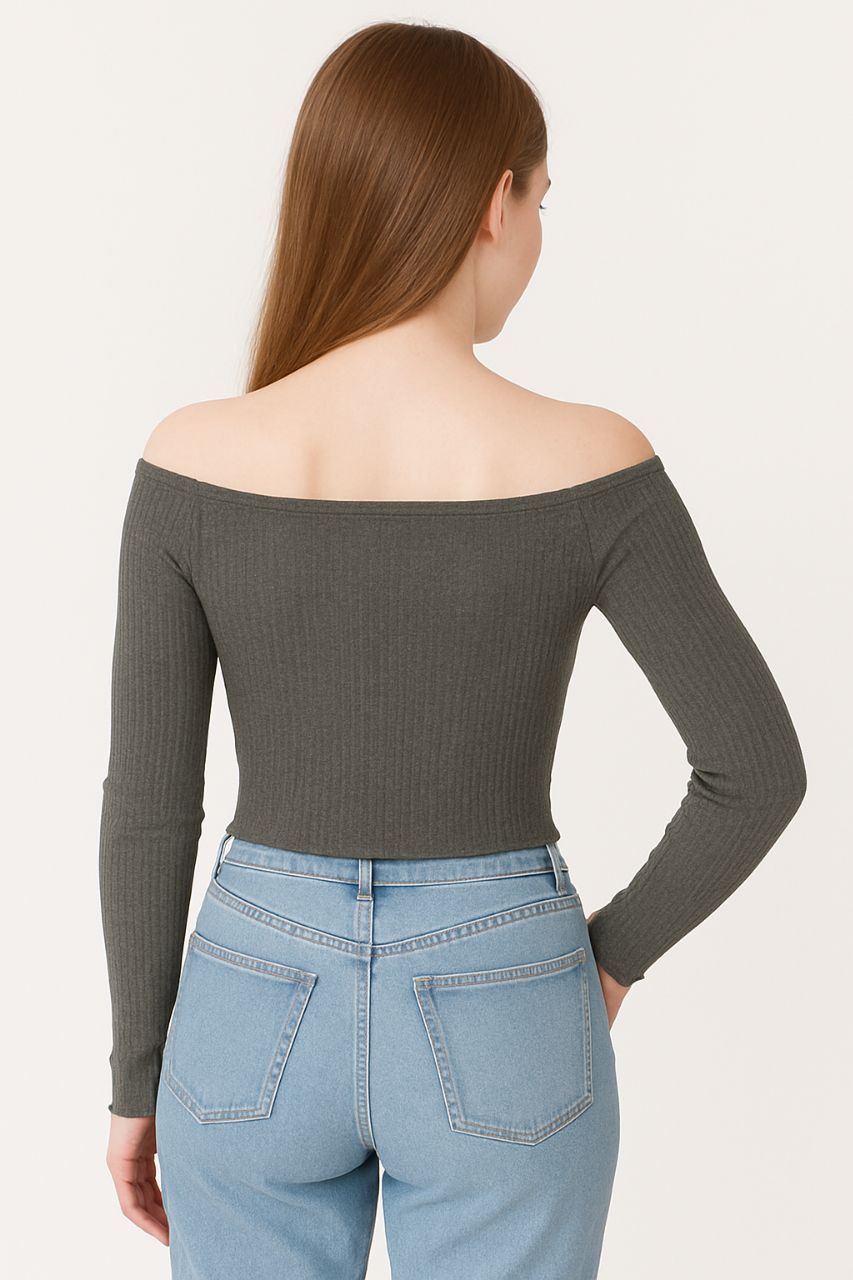 LEHZA Urban Style Top – Modern Versatility (Grey)
