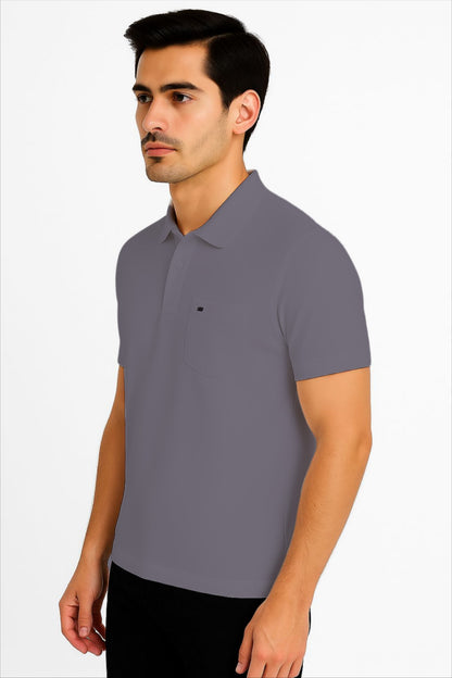 LEHZA Premium Men's Polo – Crafted With Elegance (Purple)