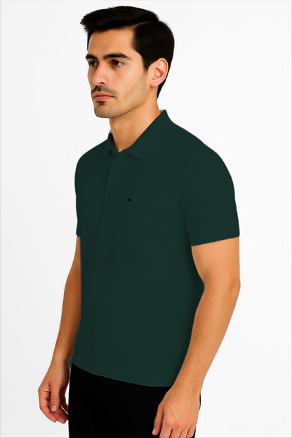 LEHZA Premium Men's Polo – Crafted With Elegance (Deep Green)