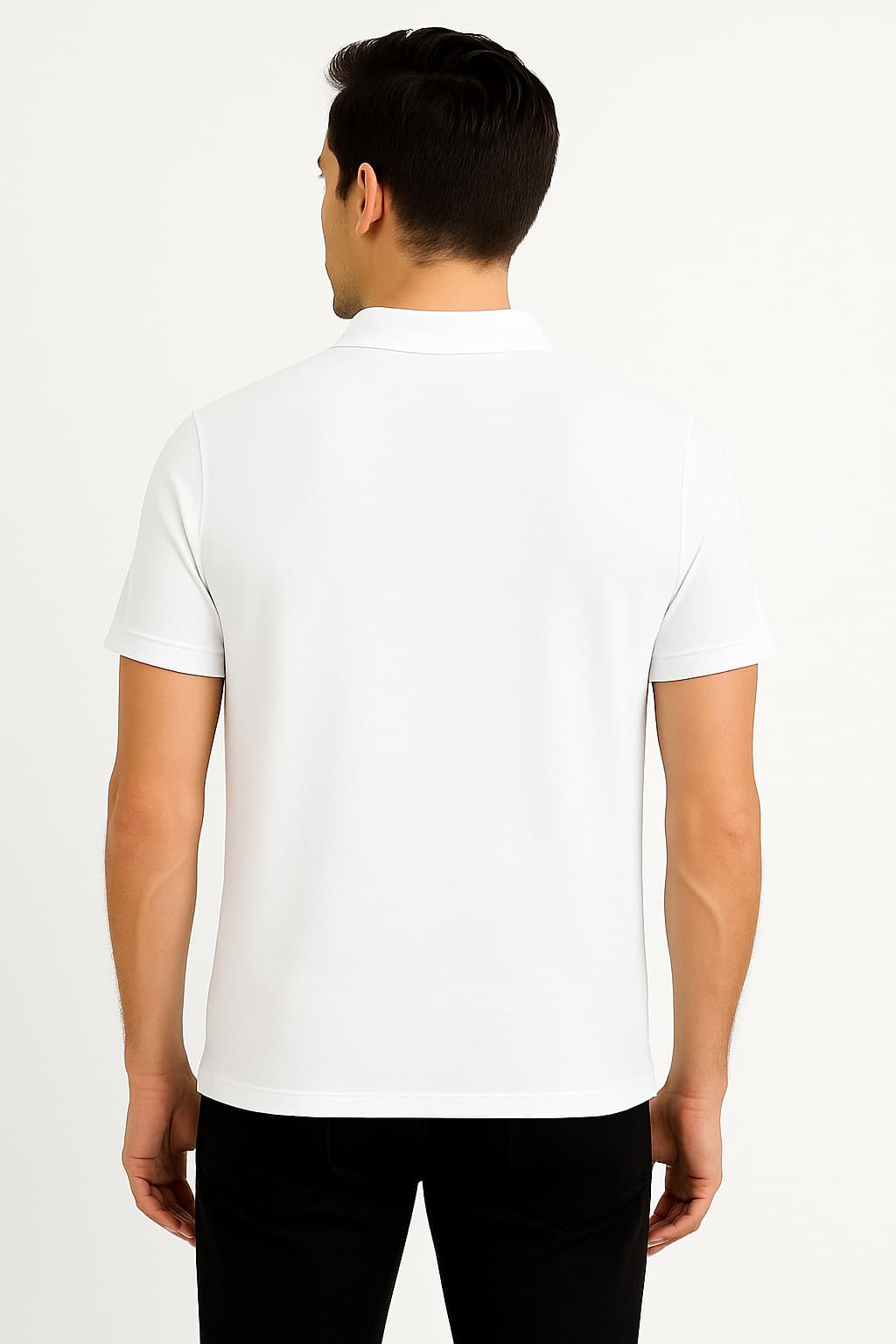 LEHZA Premium Men's Polo – Crafted With Elegance (White)