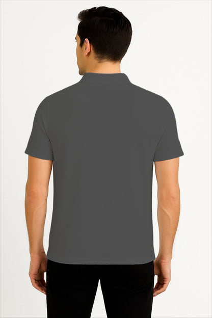 LEHZA Premium Men's Polo – Crafted With Elegance (Grey)