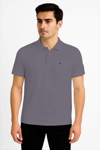 LEHZA Premium Men's Polo – Crafted With Elegance (Purple)