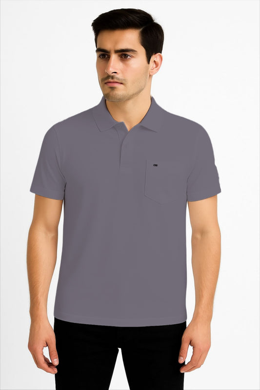 LEHZA Premium Men's Polo – Crafted With Elegance (Purple)